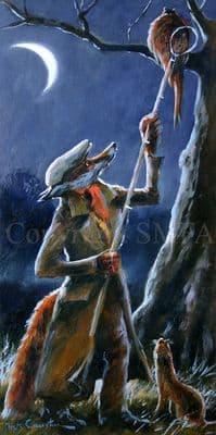 Fox Limited Edition Canvas Print 'The Pheasant Catcher' by Mick Cawston
