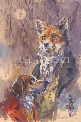 Fox Limited Edition Print 'Twilight' by Jonathan Walker