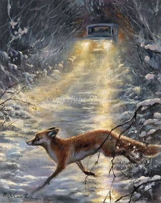 Fox Limited Edition Print 'Uninvited Guests' by Mick Cawston