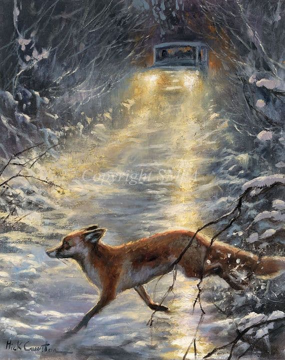 Fox Limited Edition Print 'Uninvited Guests' by Mick Cawston