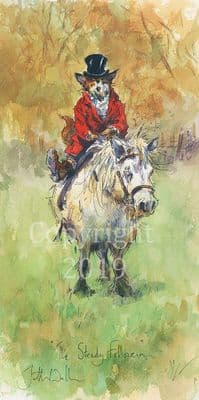 Fox on Pony Humorous Limited Edition Print 'The Steady Follower' by Jonathan Walker