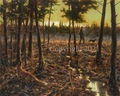 Fox Open Edition Print 'Tense Moment' by Mick Cawston