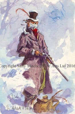 Fox Shooting Humorous Christmas Cards 'Antidote to Christmas' by Jonathan Walker C439X