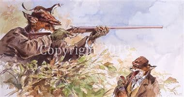 Fox Shooting Limited Edition Print 'Open Season' by Jonathan Walker