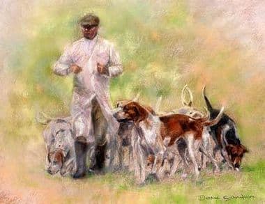 Foxhound Limited Edition Print 'The Puppy Show' by Debbie Gillingham