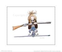 Funny Dog Limited Edition Print 'Gun Dog' by Malcolm Coward