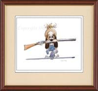 Funny Dog Limited Edition Print 'Gun Dog' by Malcolm Coward