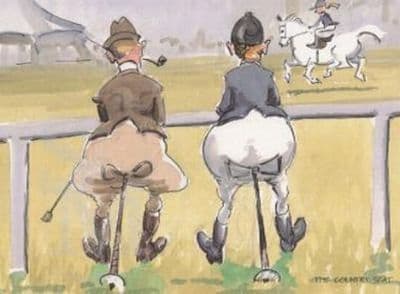 Funny Farm Blank Greetings Card ''Country Seat' by Malcolm Coward D5