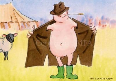Funny Farming Blank Greetings Card 'The Country Show' by Malcolm Coward D6