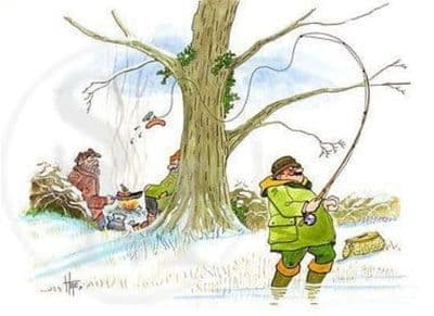 Funny Fishing Blank Greetings Card 'A Nice Take' by Christopher  Hope C396