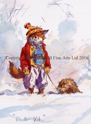 Funny Fox Christmas Cards 'Winter Kit' by Jonathan Walker C384X