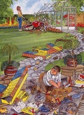 Gardening Blank Greetings Card 'Oops!' by Christopher Hope THB026