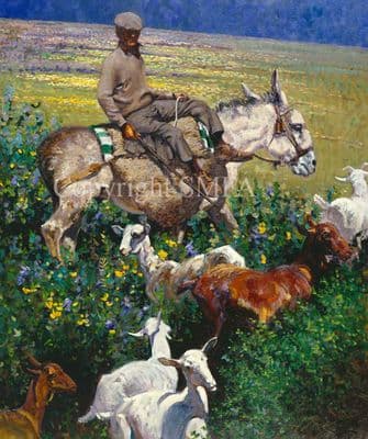 Goatherder Limited Edition Print 'The Goatherd' by Malcolm Coward