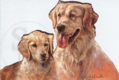 Golden Retriever Blank Cut Out Card 'Golden Retriever' by Mick Cawston AM15