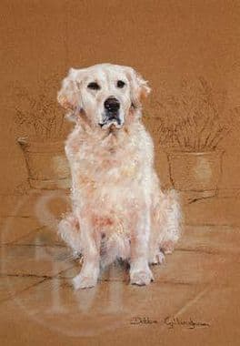 Golden Retriever Limited Edition Print 'A Golden Moment' by Debbie Gillingham