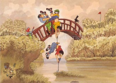 Golf Blank Greetings Card 'Water Hazard' by Christopher Hope B46