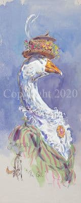 Goose Humorous Original Watercolour 'The Gal'  by Jonathan Walker