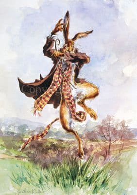 Hare Funny Blank Card  'Jack Madscrap' by Jonathan Walker C121