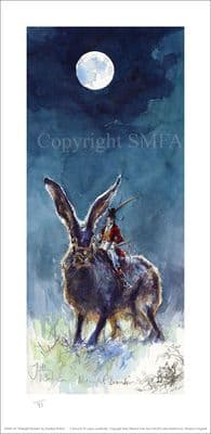 Hare Humorous Limited Edition Print 'Midnight Bounder' by Jonathan Walker