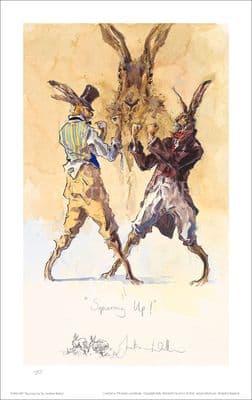 Hare Humorous Limited Edition Print 'Squaring Up' by Jonathan Walker