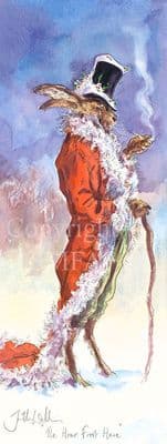 Hare Humorous Limited Edition Print 'The Hoar Frost Hare'  by Jonathan Walker