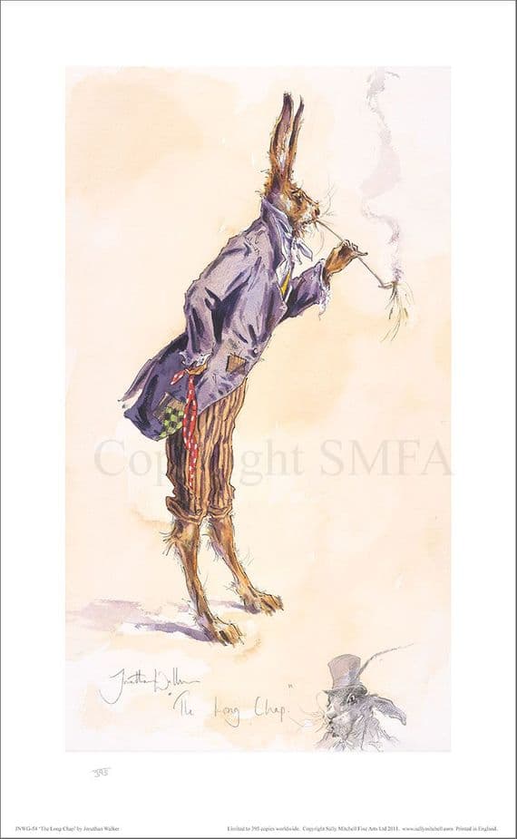 Hare Humorous Limited Edition Print 'The Long Chap' by Jonathan Walker