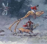 Hare Humorous Limited Edition Print 'The Midnight Chase' by Jonathan Walker