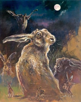 Hare Humorous Limited Edition Print 'The Skidaddler' by Jonathan Walker