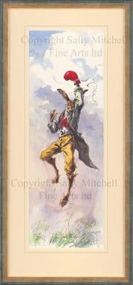 Hare Humorous Original Watercolour 'Cloud Puncher' by Jonathan Walker