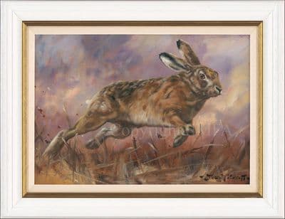 SOLD Hare Original Painting 'Full Speed' by John trickett