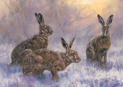 Hares Christmas Cards 'The Dinner Party' by John Trickett C496X