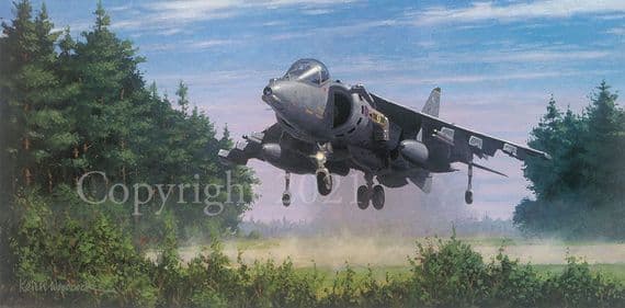 Harrier GR7 Limited Edition Print 'Upwards and Onwards' by Keith Woodcock