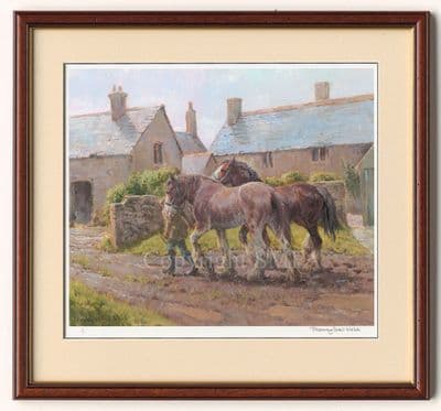 Heavy Horse Limited Edition Print 'Back to the Yard' by Rosemary Welch