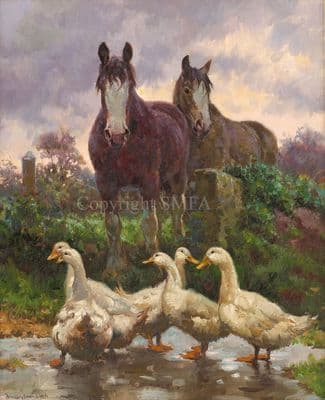 Heavy Horse Painting 'After You' by Rosemary Sarah Welch