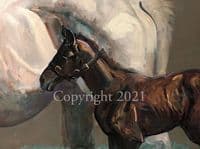 Horse and Foal Limited Edition Print 'Grey Mare and Foal' by Malcolm Coward