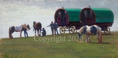 Horse Limited Edition Print 'On the Way to Appleby' by Malcolm Coward