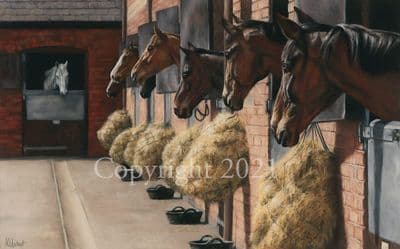 Horse Limited Edition Print 'The New Recruits'  by Mary Herbert