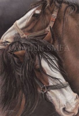 Horse Limited Edition Print 'Thunder and Lightening' by Angela Davidson