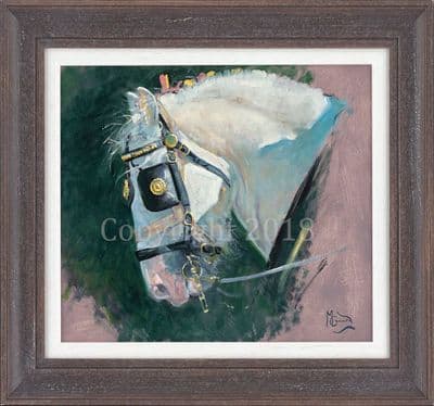 Horse Original Oil on Panel 'All Dressed Up' by Malcolm Coward