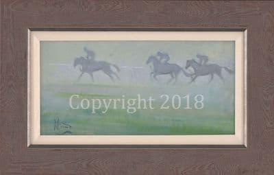 Horse Original Oil on Panel 'Early Morning Exercise' by Malcolm Coward