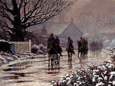 Horse Racing Blank Greetings Card  'The Thaw Begins' by Roy Miller C254