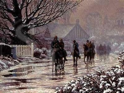 Horse Racing  Christmas Cards 'The Thaw Begins' by Roy Miller C254X