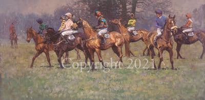 Horse Racing Limited Edition Print 'At the Start' by Malcolm Coward