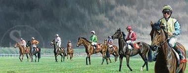 Horse Racing Limited Edition Print 'Dual Forecast' by Roy Miller