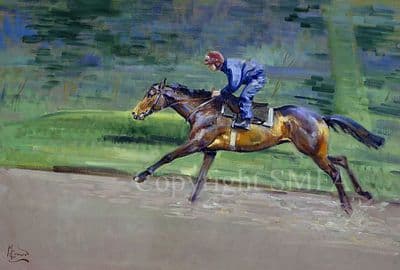 Horse Racing Limited Edition Print 'Exercising' by Malcolm Coward