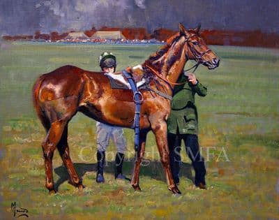 Horse Racing Limited Edition Print 'Final Adjustment' by Malcolm Coward