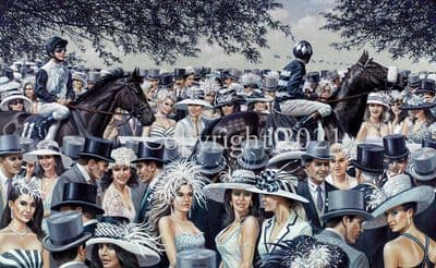 Horse Racing Limited Edition Print 'Ladies Day' by Roy Miller