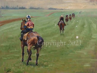 Horse Racing Limited Edition Print 'Moment of Suspense' by Malcolm Coward