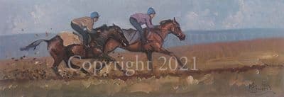 Horse Racing Limited Edition Print 'On The Gallops' by Malcolm Coward