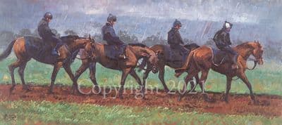 Horse Racing Limited Edition Print 'Showers' by Malcolm Coward
